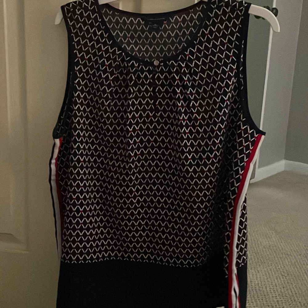 Tommy Hilfiger blue/red/white blouse.  Gently worn several times.